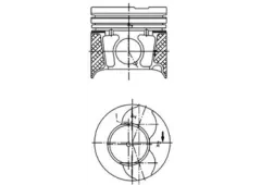 FEDERAL PISTON+SEGMAN FIESTA/FUSION/BIBPER/MEMO/C2/C3/206/307 1,4 TDCI/HDI 68 PS (DV4 EURO 4) 02-12 2S6Q 6K108 AA 2S6Q6K108AA